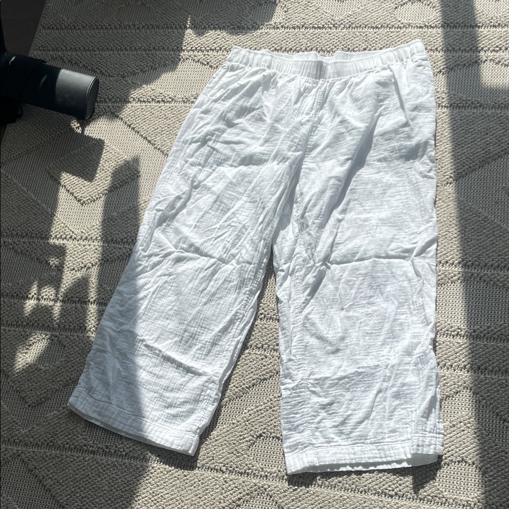 White Linen Pants Wide Leg